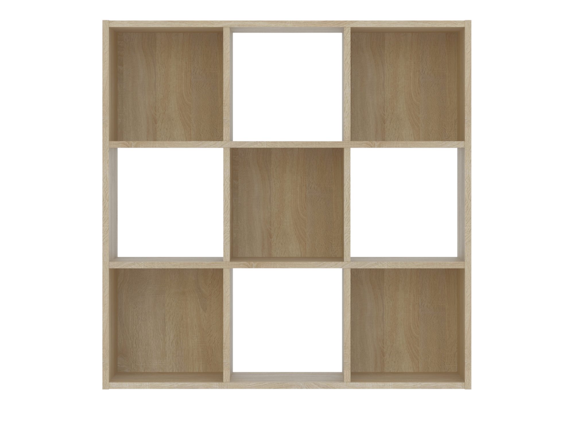 Regal Domelio 91 cm Sonoma Eiche – neun offene Fächer, Frontansicht