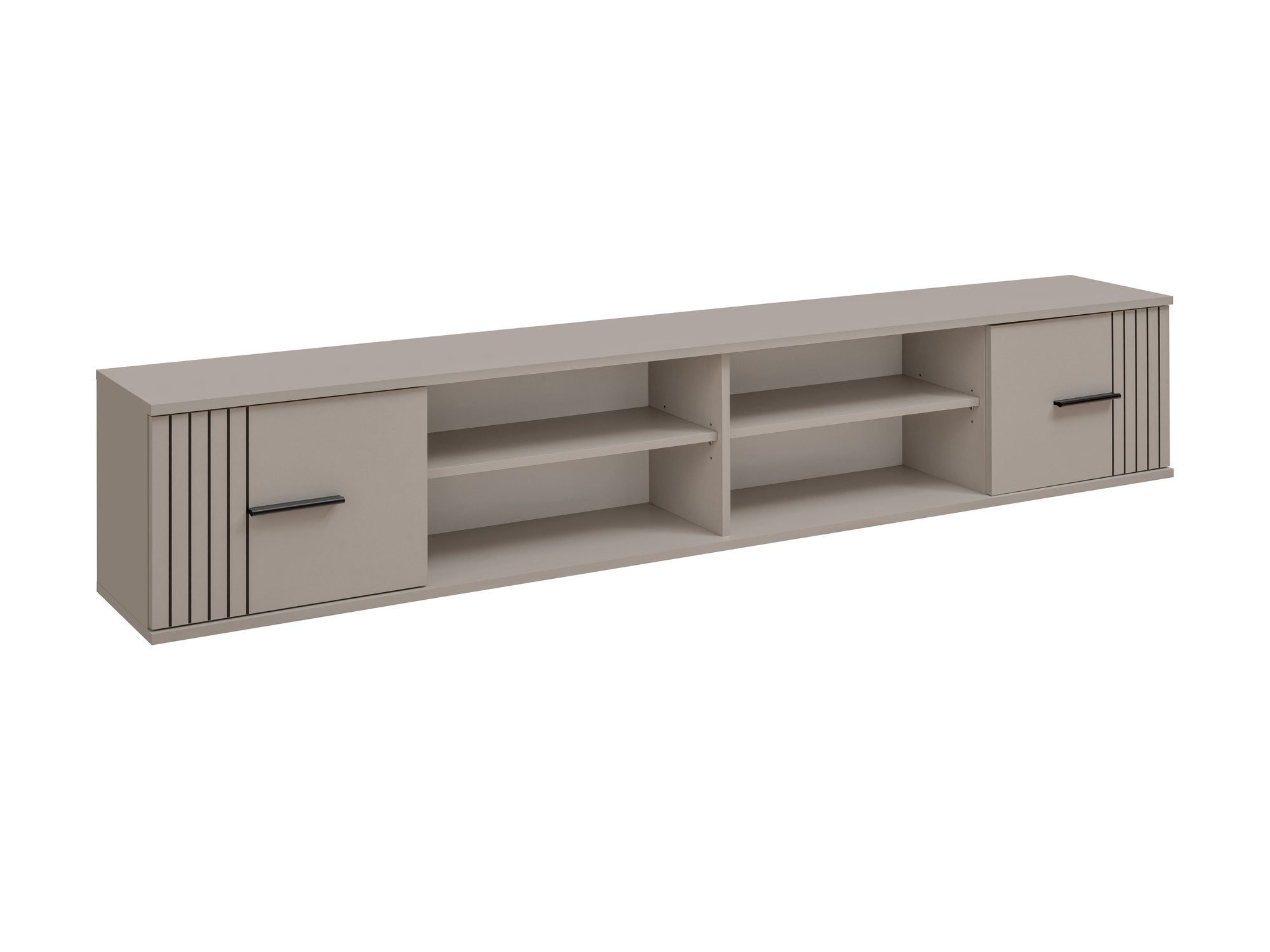 Langes beiges Sideboard mit Schubladen