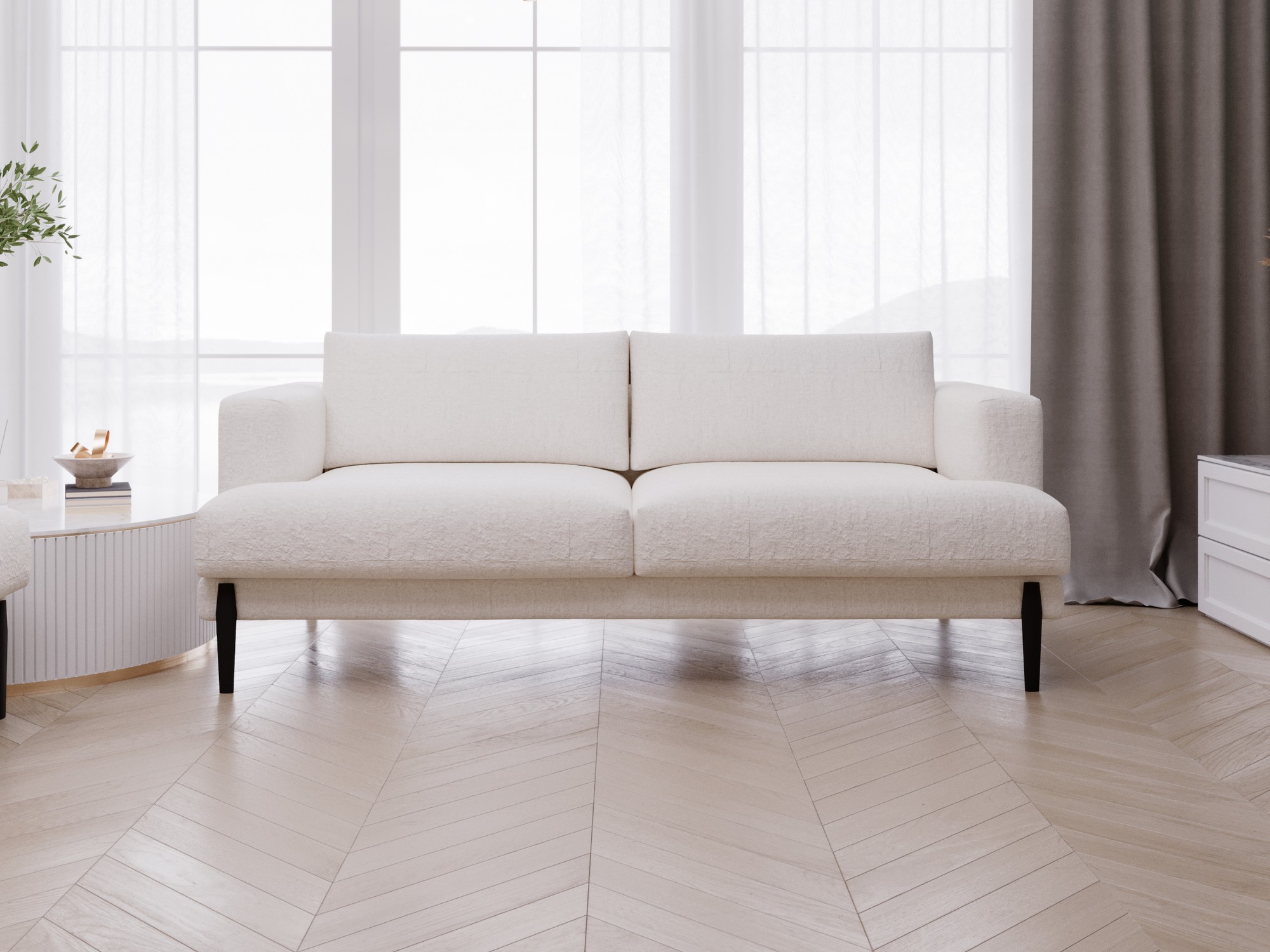 Sofa Delvora in gemütlichem Wohnzimmer-Ambiente als bequeme Sitzgelegenheit für zwei