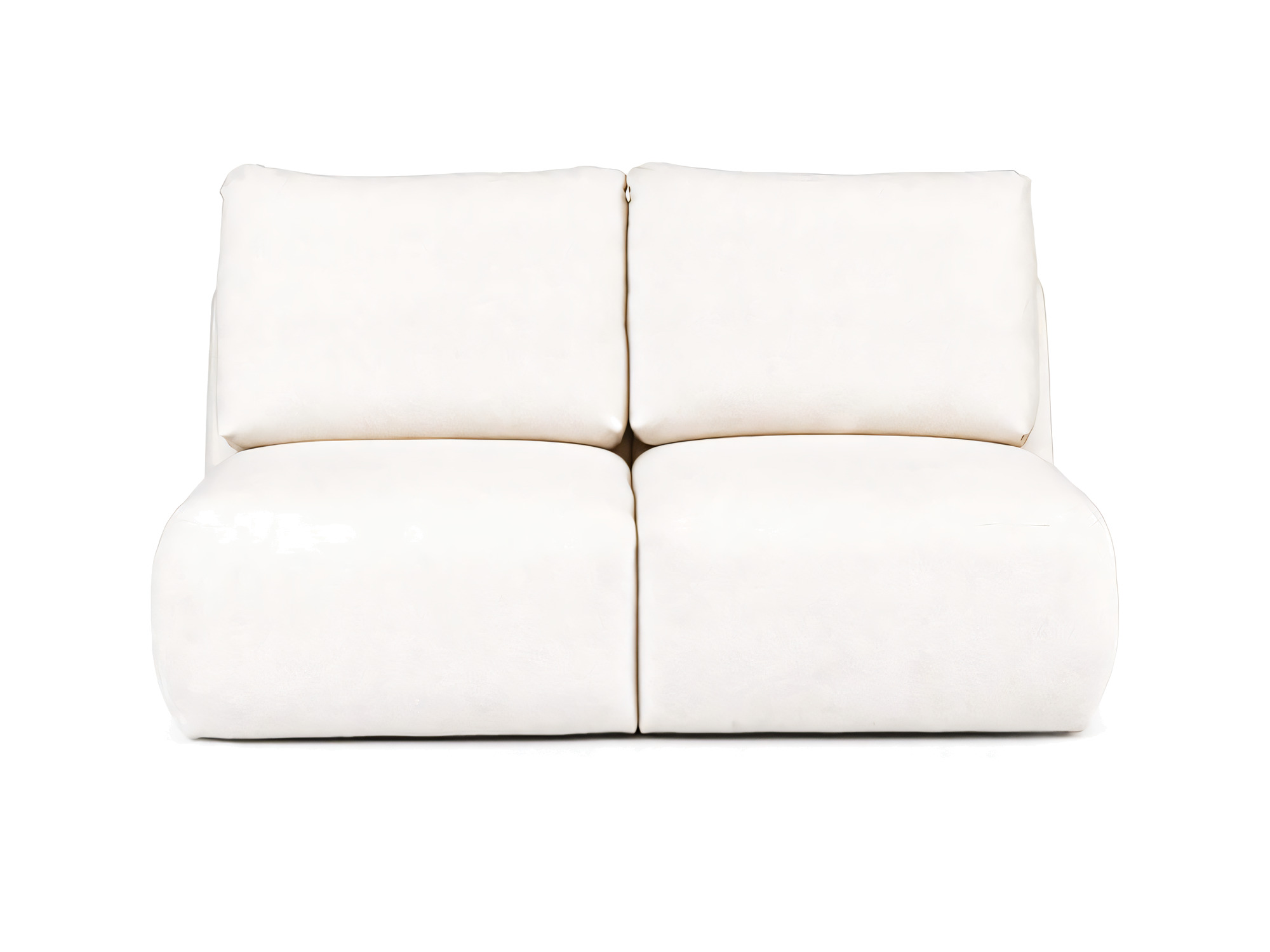Zweisitzer-Sofa Lenvario, 164 cm, ohne Armlehnen vor weißem Hintergrund