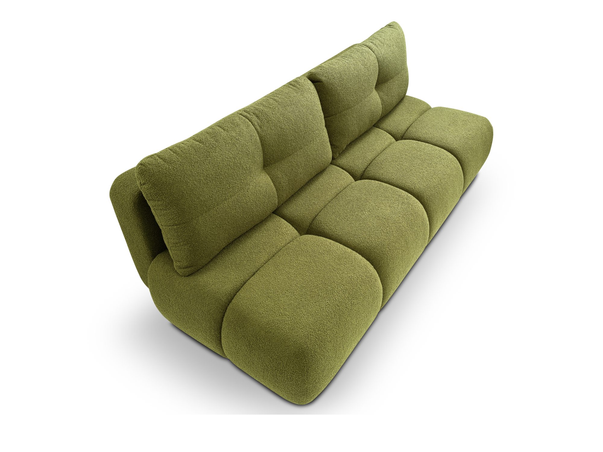Sofa Elbano – Schrägansicht von oben auf Sitzflächen und Rückenlehne
