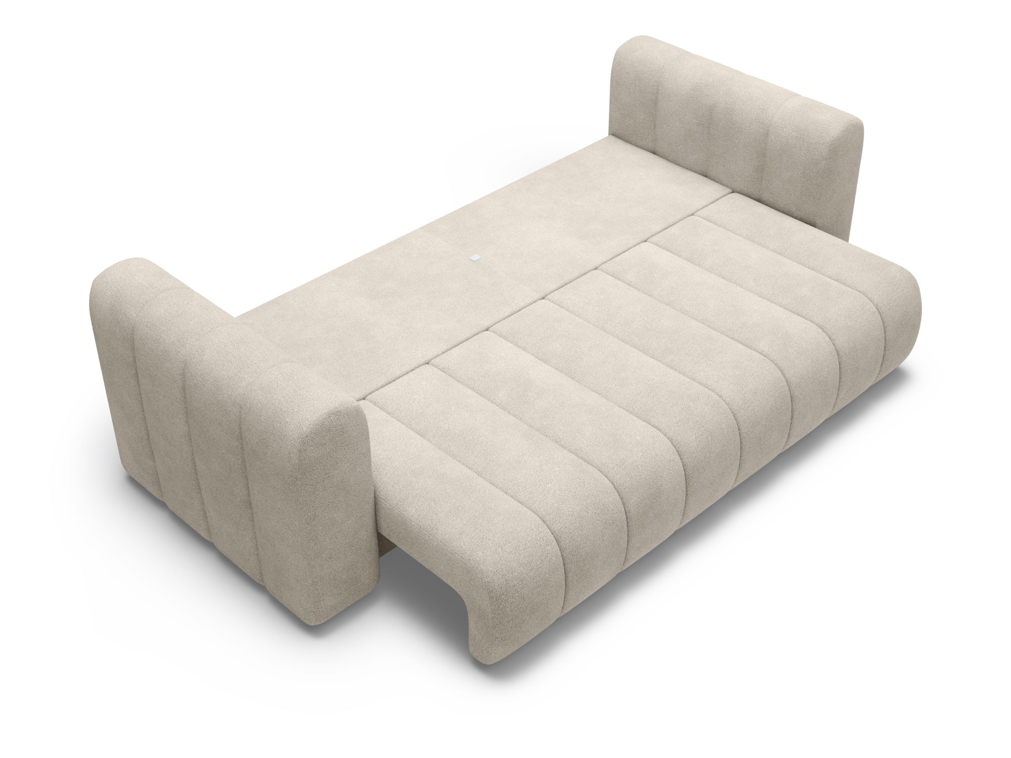 Sofa Fendaro – rozłożona powierzchnia spania 201 × 140 cm