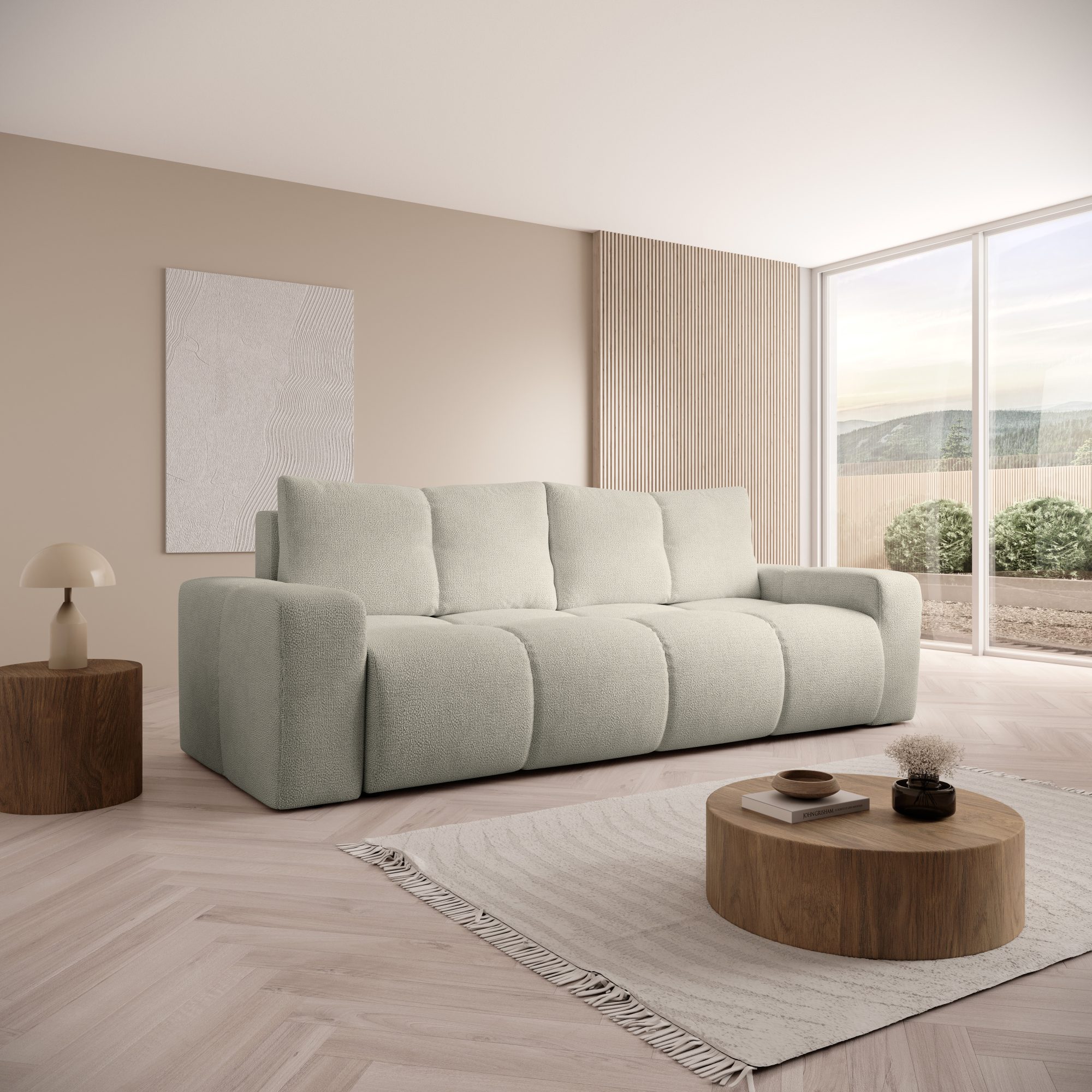 Sofa Lindoro – aranżacja salonu z jasną kanapą