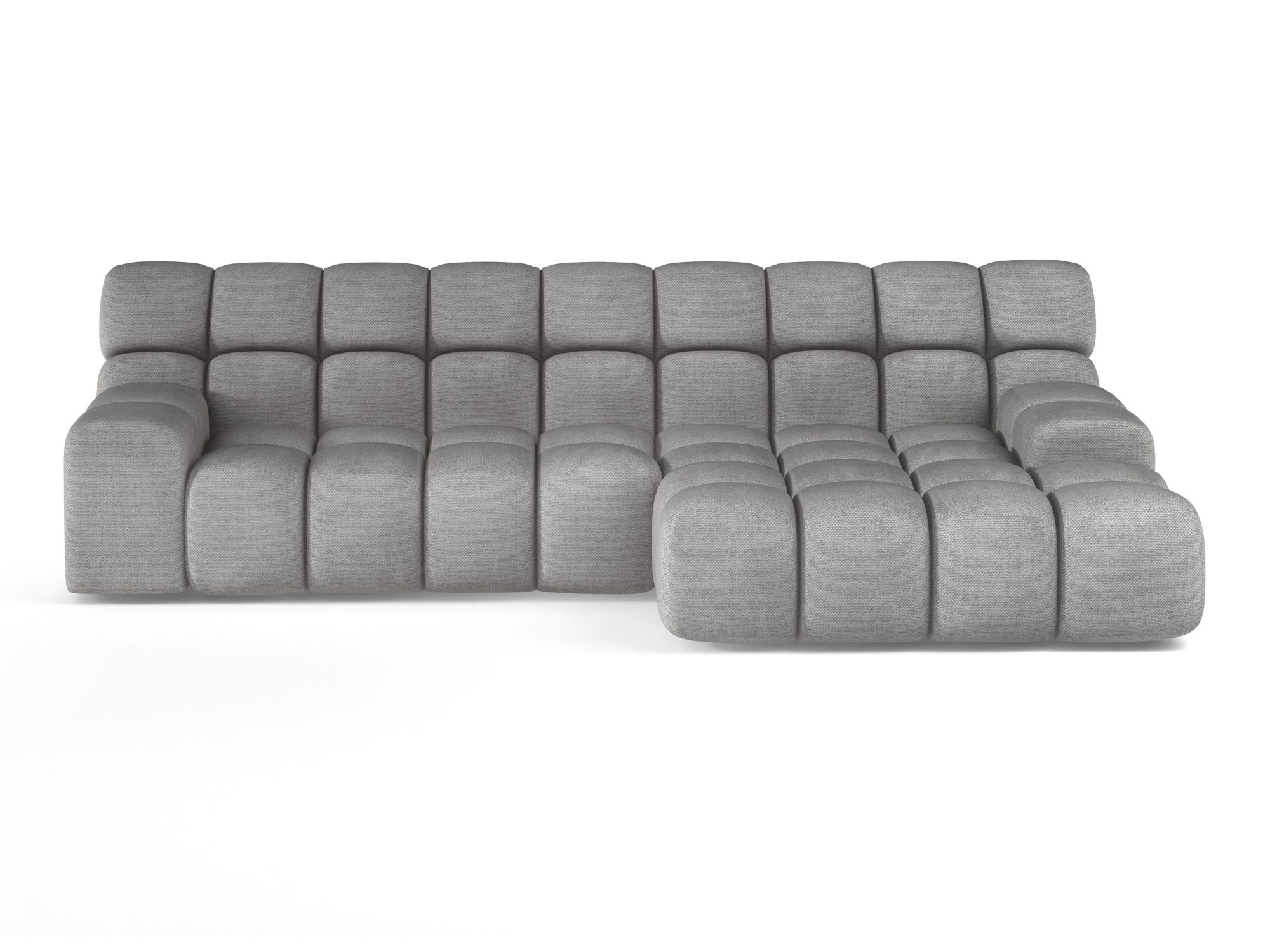 Helles Ecksofa Campello 297 cm, Frontansicht