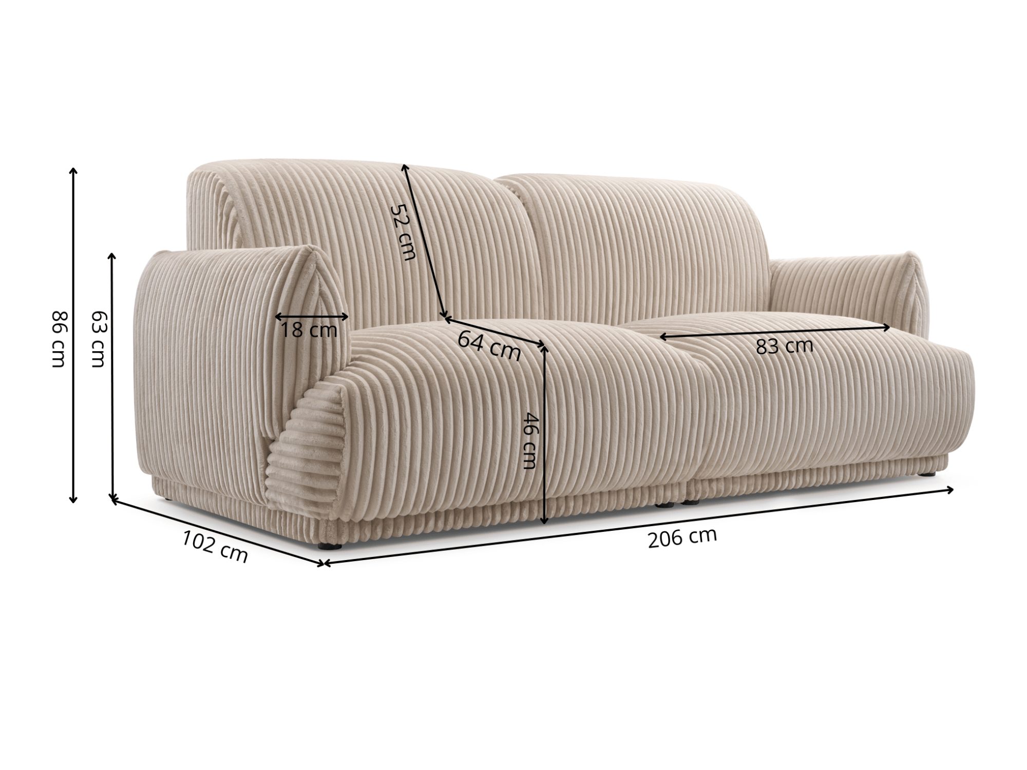 Sofa Rovena – zusätzliche Gesamtansicht