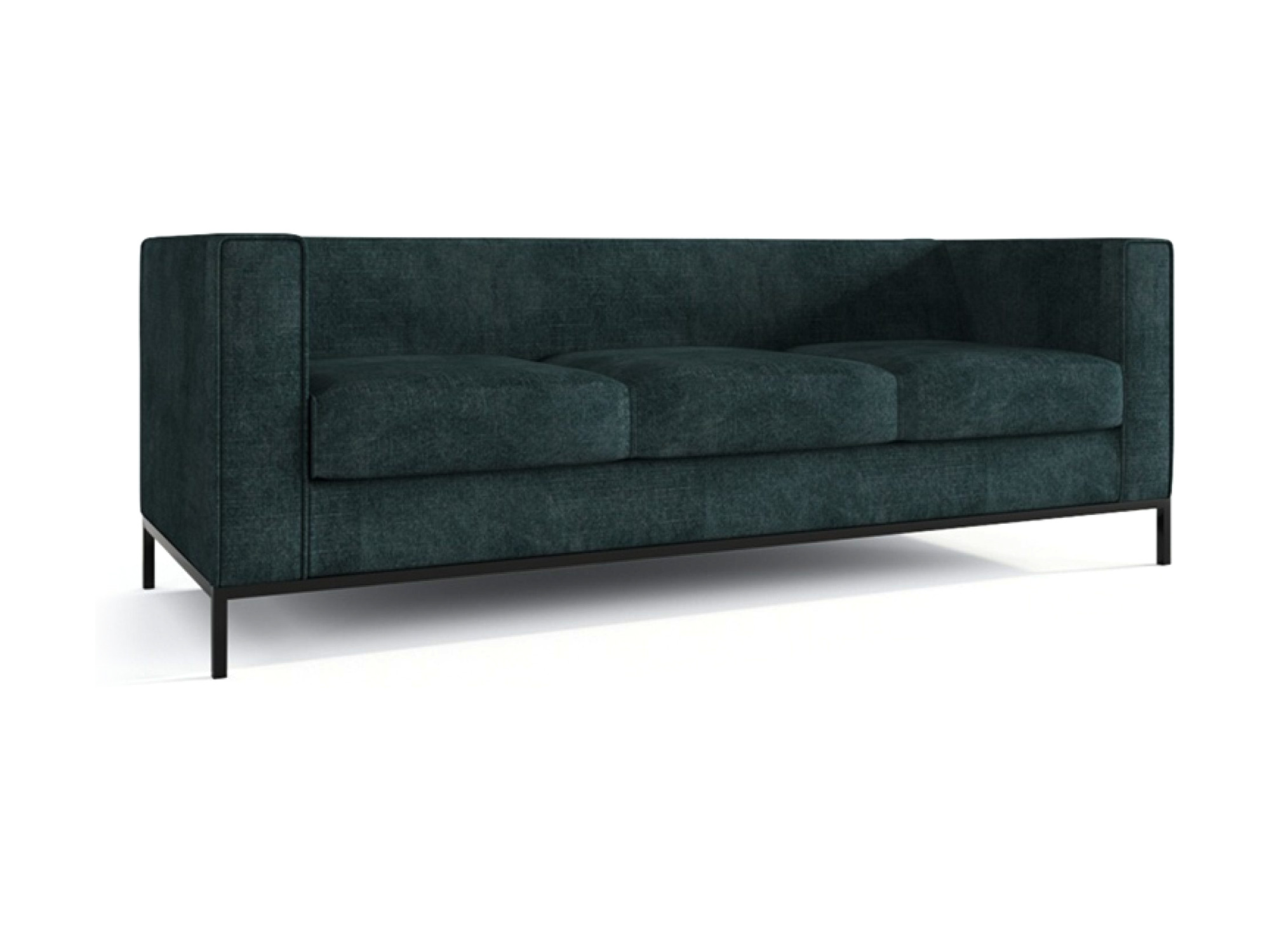 Polstersofa Armelio 220 cm grün – Ansicht auf weißem Hintergrund