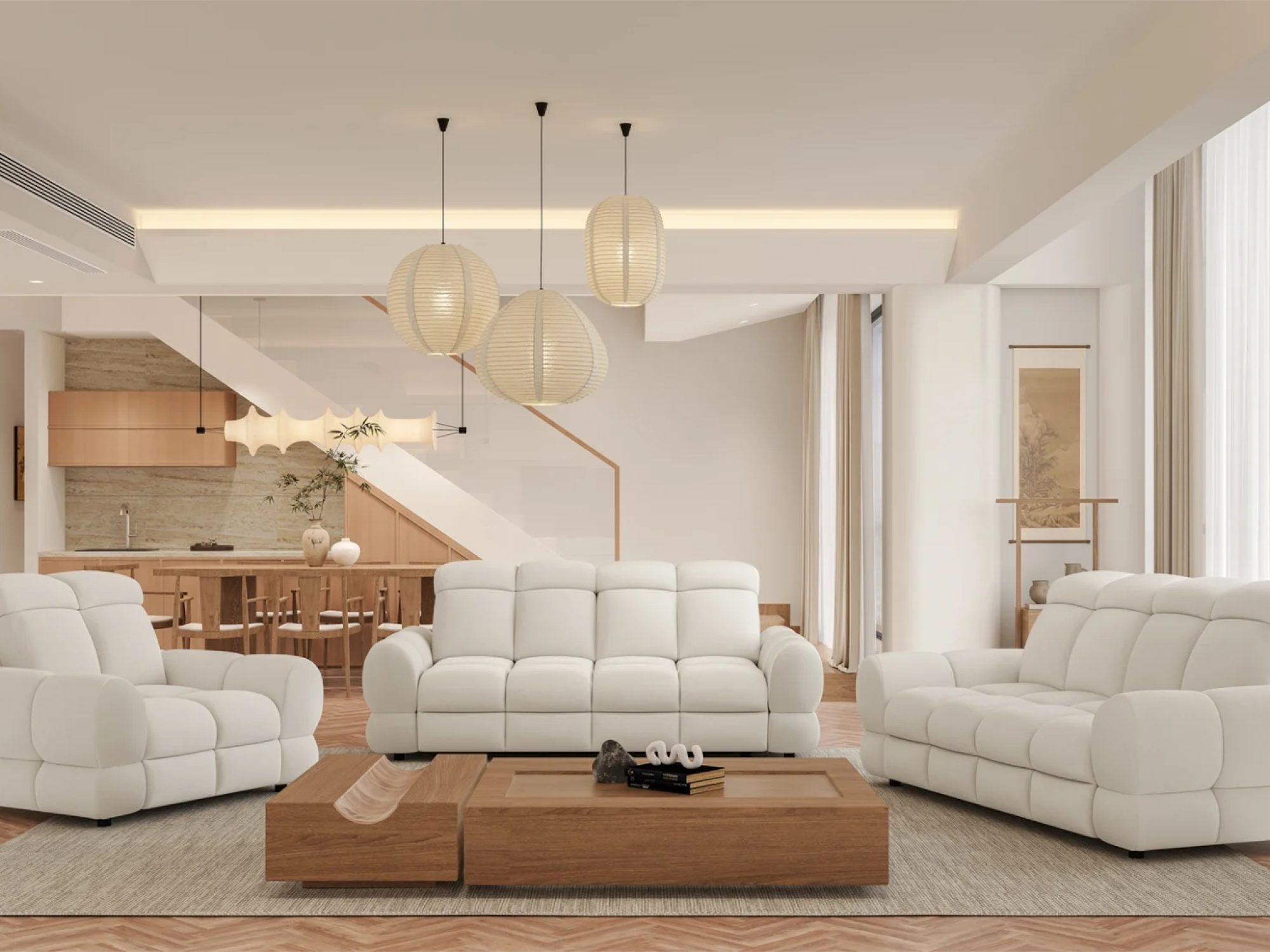 Sofa Tolvaro 207 cm mit elektrischem Sitzauszug – Hauptansicht