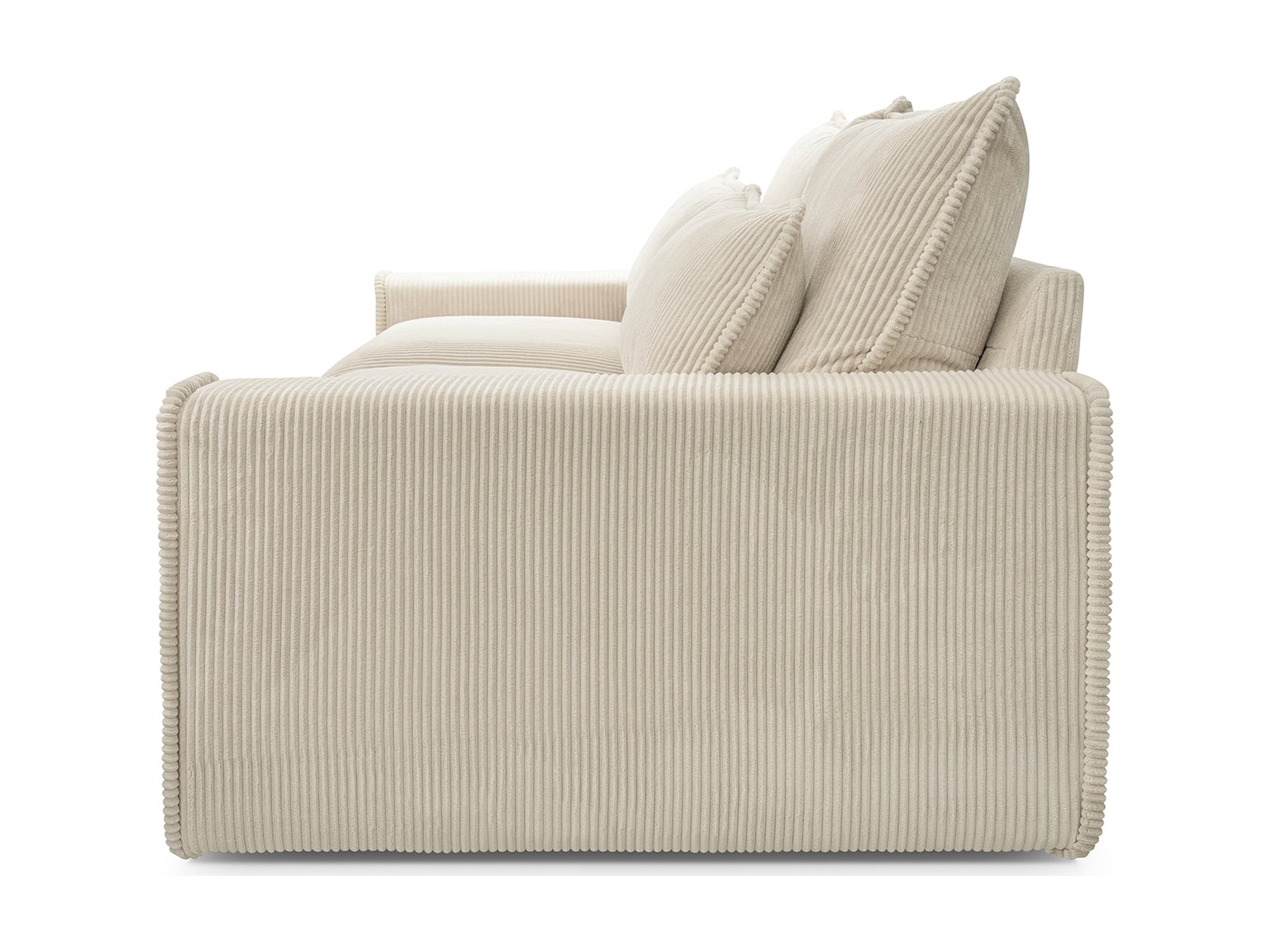 Sofa Whisko – Seitenansicht mit breiter Armlehne