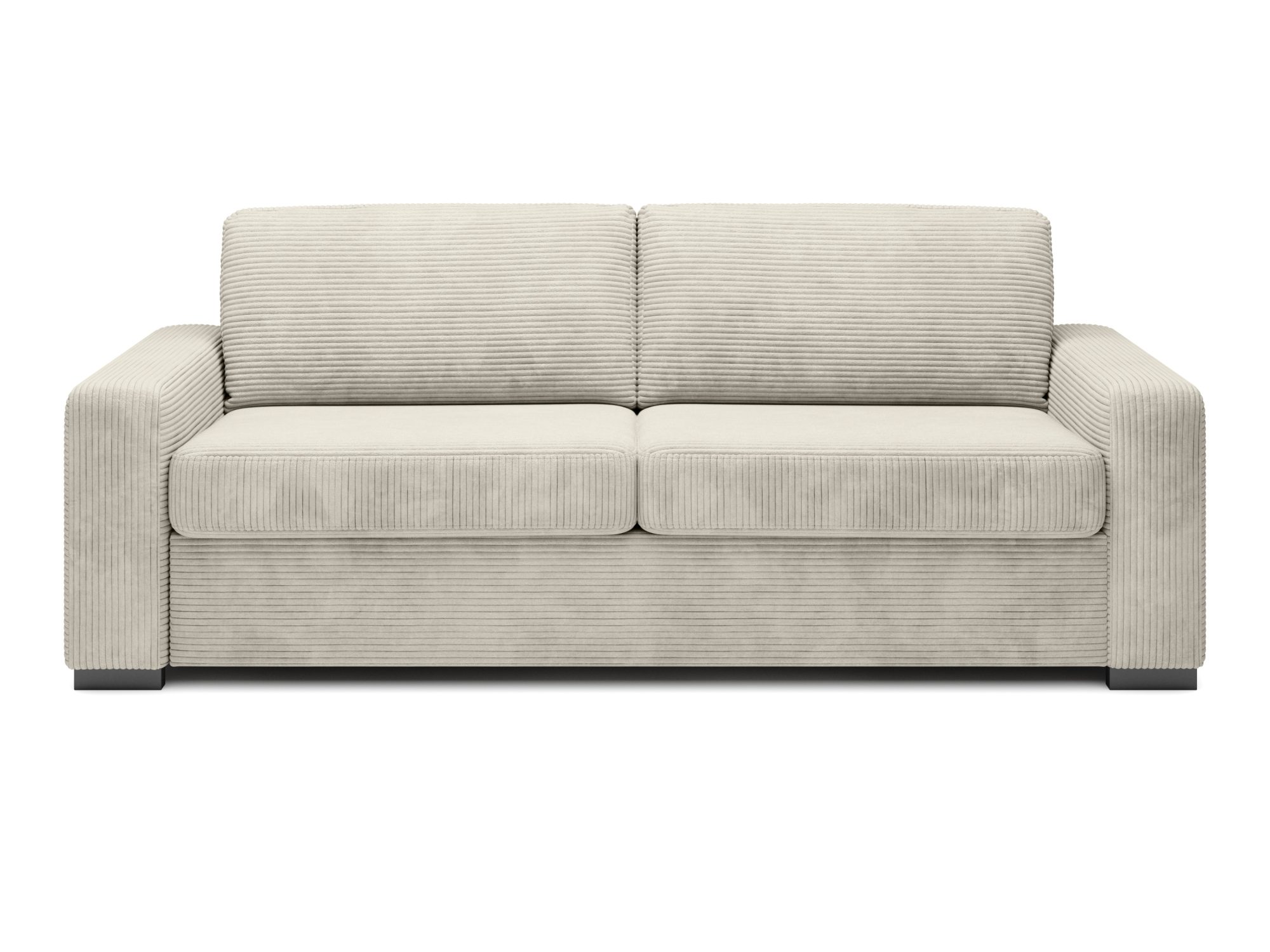 Sofa Vanvero mit Schlaffunktion, Frontansicht auf weißem Hintergrund