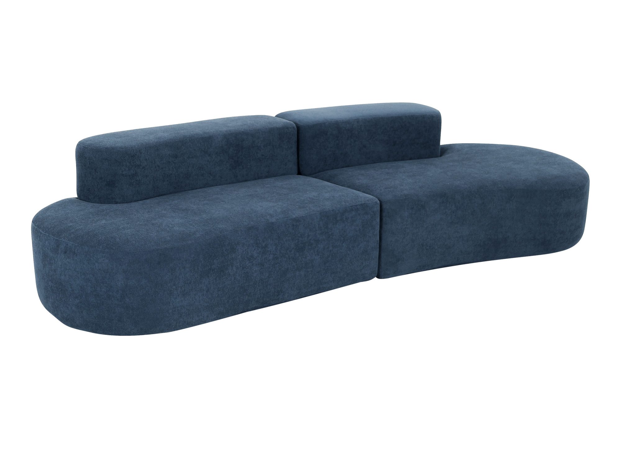 Sofa Zenith 280 cm w granatowym kolorze widok trzy czwarte