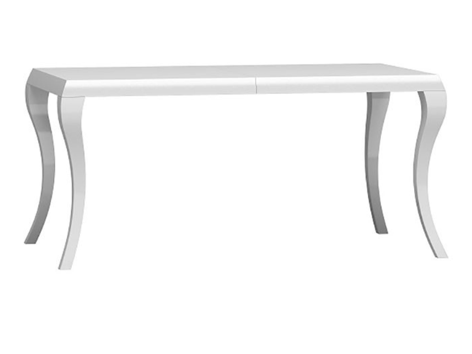 Rozkládací stůl Barocco New S31 160–240 cm v bílém lesku