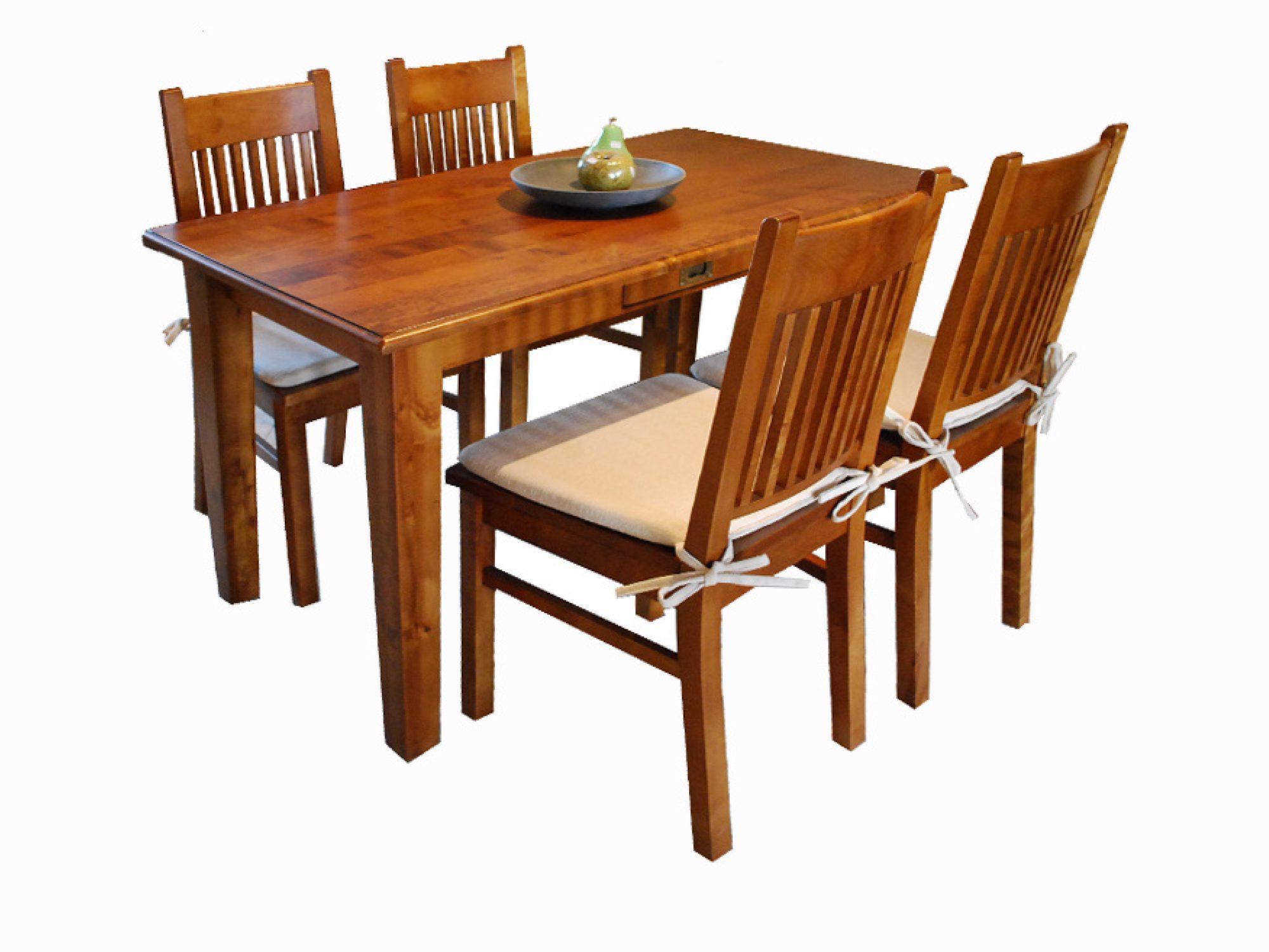 Holztisch mit Schublade MENDOZ 130 × 70 cm – Hauptansicht