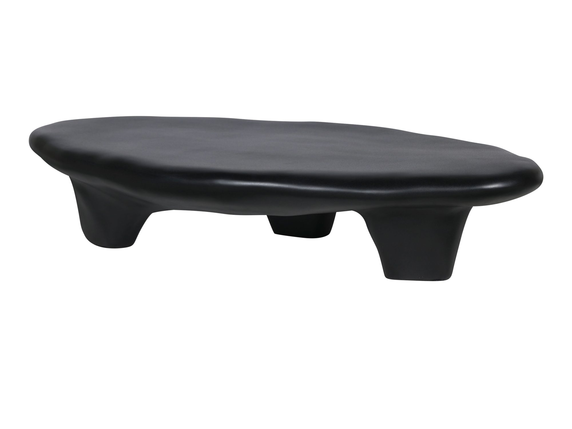 Stolik kawowy Virtus M85B czarny 120 cm z organicznym blatem – front