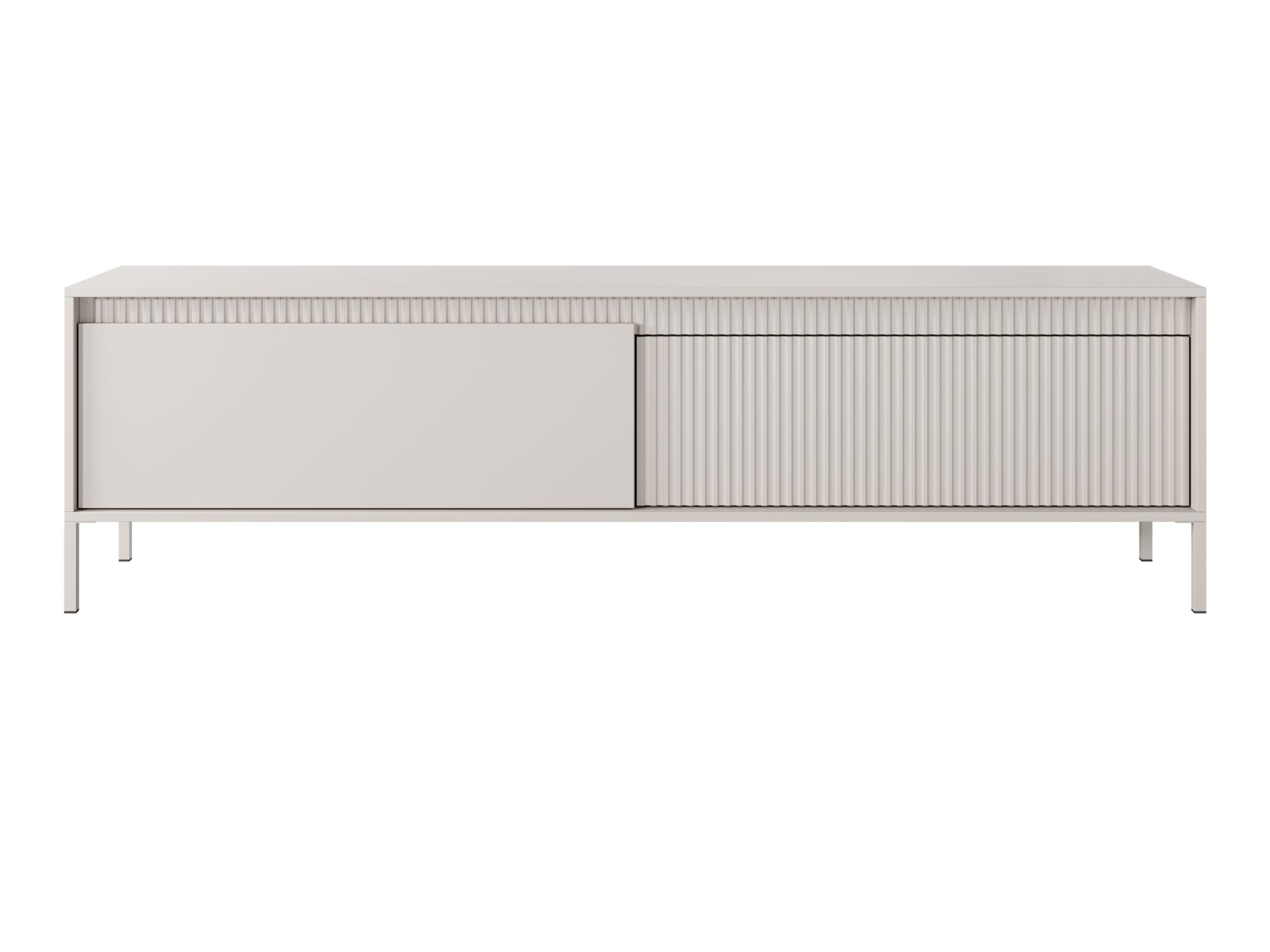 TV-Lowboard Ombrino in Beige – Frontansicht