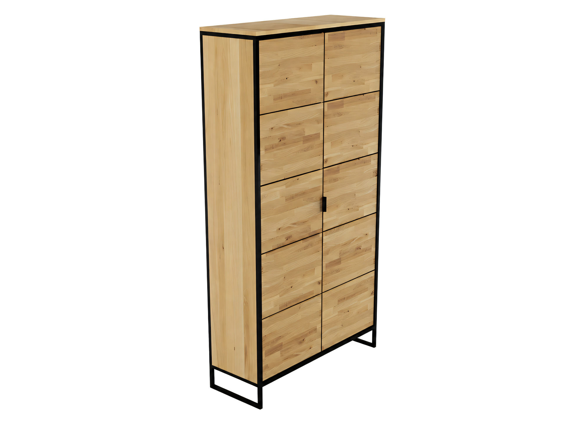 Dubová šatní skříň Kongaro 203 cm loft černo-dubová