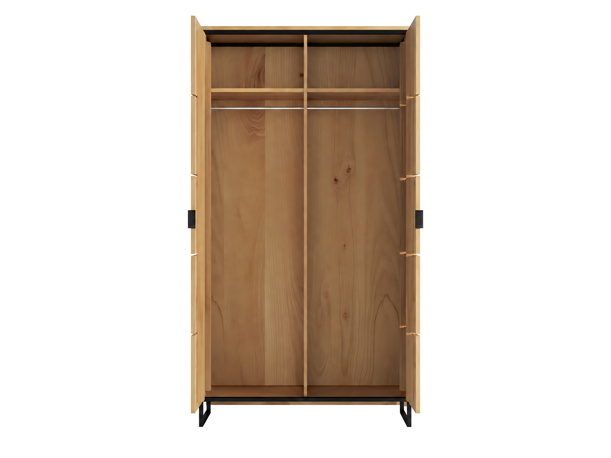 Dubová šatní skříň Kongaro 203 cm loft, černo-dubová – foto 3