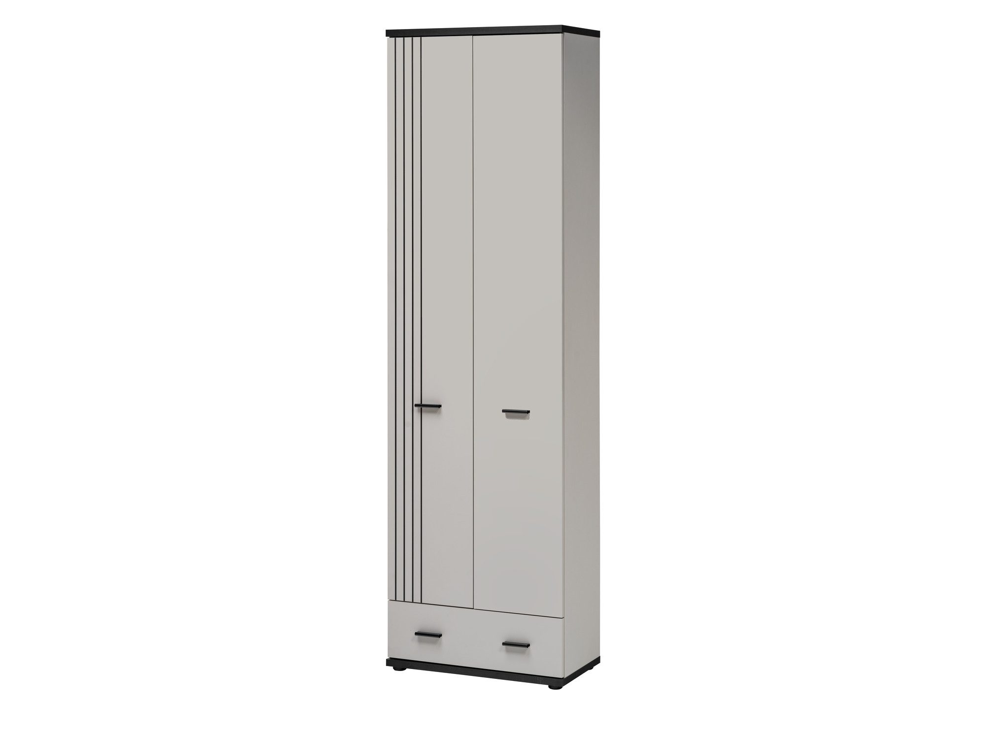 Kleiderschrank Havoro 60 cm Kaschmir Schwarz mit Schublade