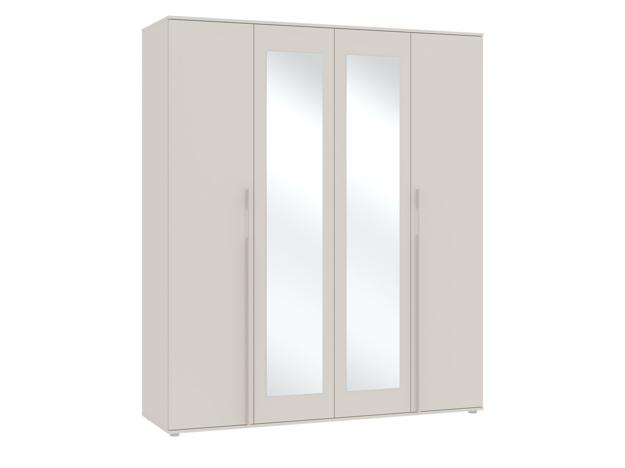 Kleiderschrank Elzaro 180 cm in Kaschmir mit zwei Spiegeln – geschlossene Front