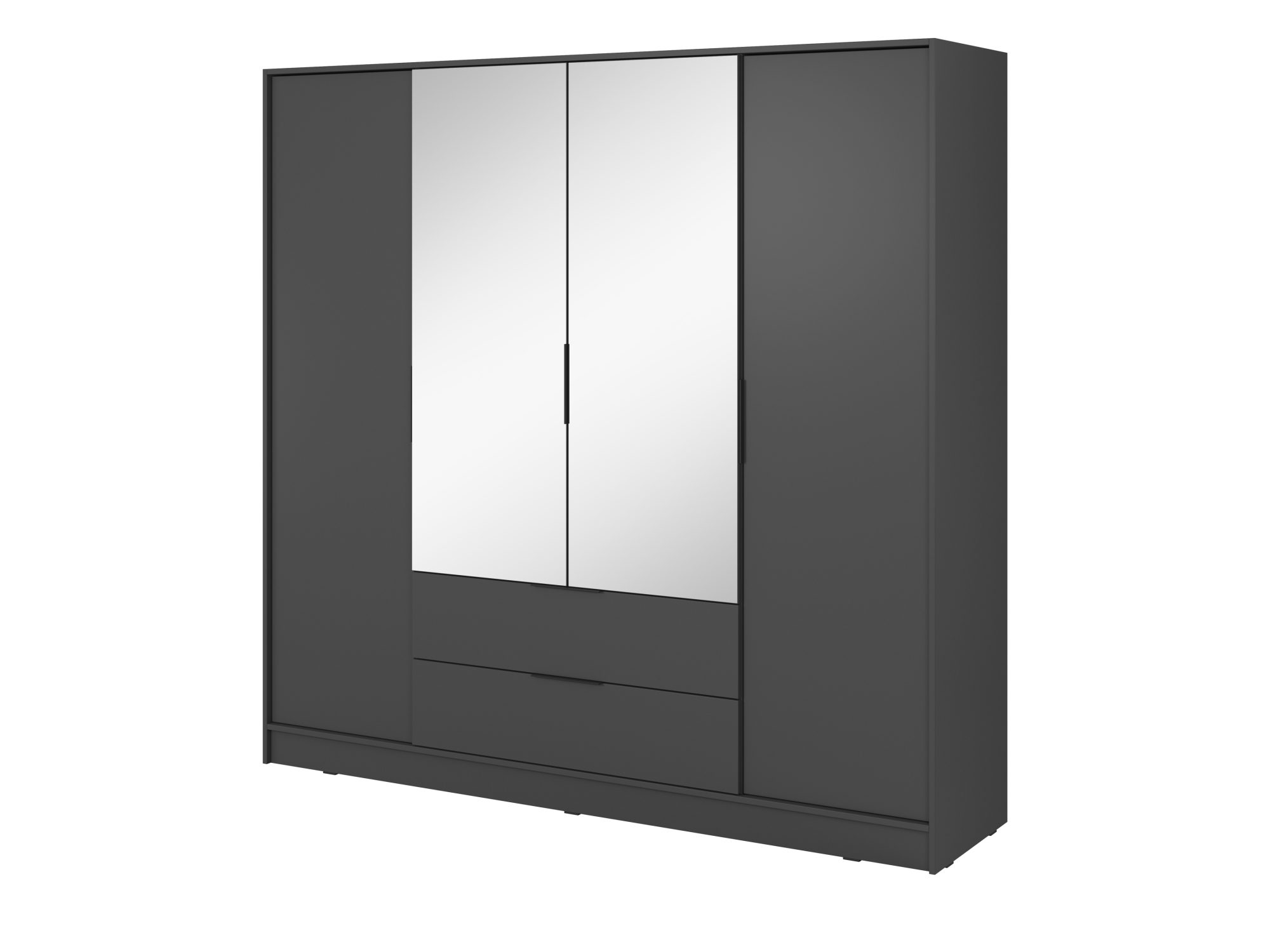 Szafa Kardena grafit 200 cm – widok od przodu