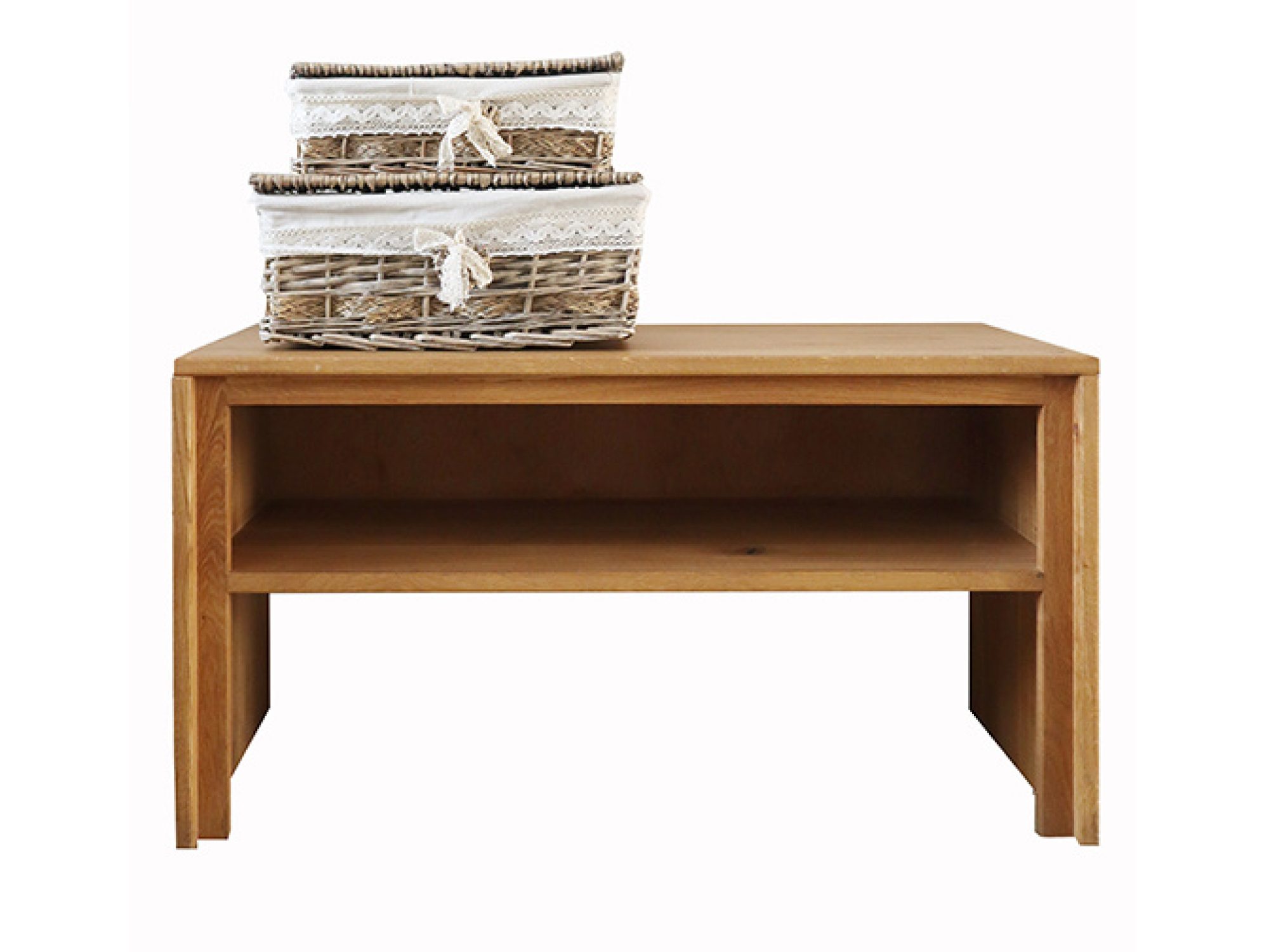 Schuhschrank ALAMOS LOFT 91 cm mit Holzablage und offenem Fach, Frontansicht