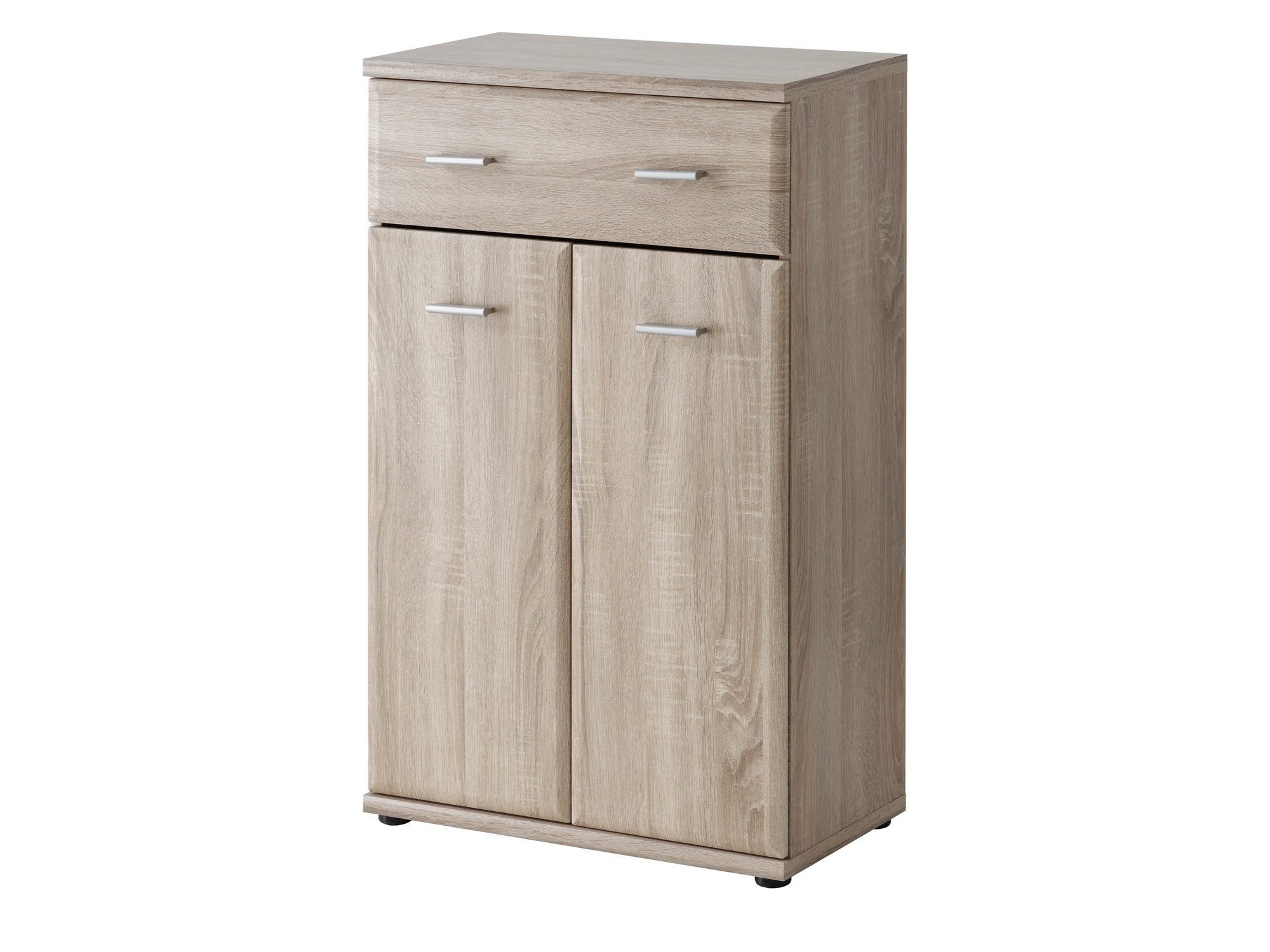 Schrank mit Schublade, Eiche hell, Metallgriffe