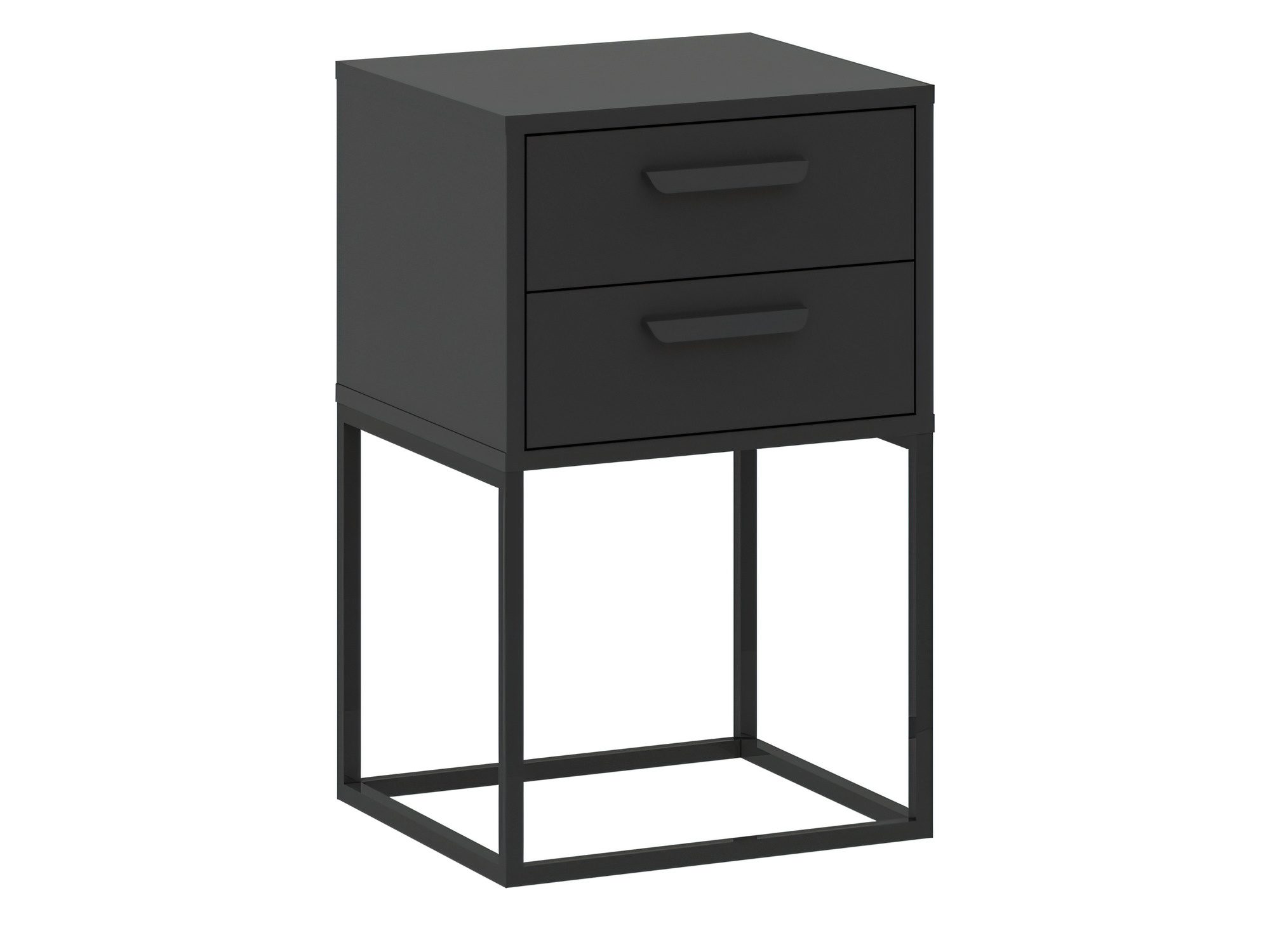 Szafka nocna z 2 szufladami i uchwytami Cadello 40 cm