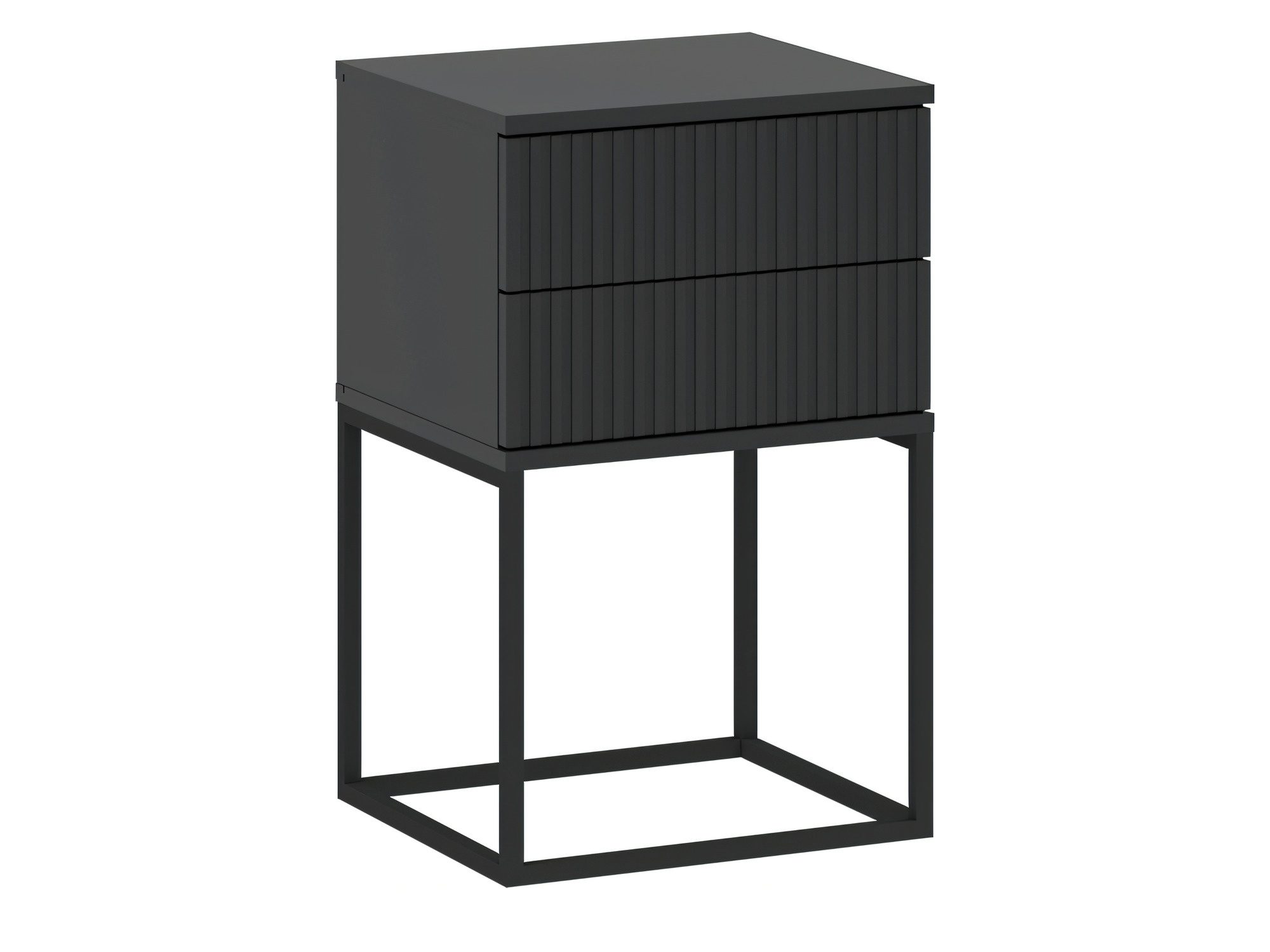 Szafka nocna z 2 szufladami push-to-open Cadello 40 cm