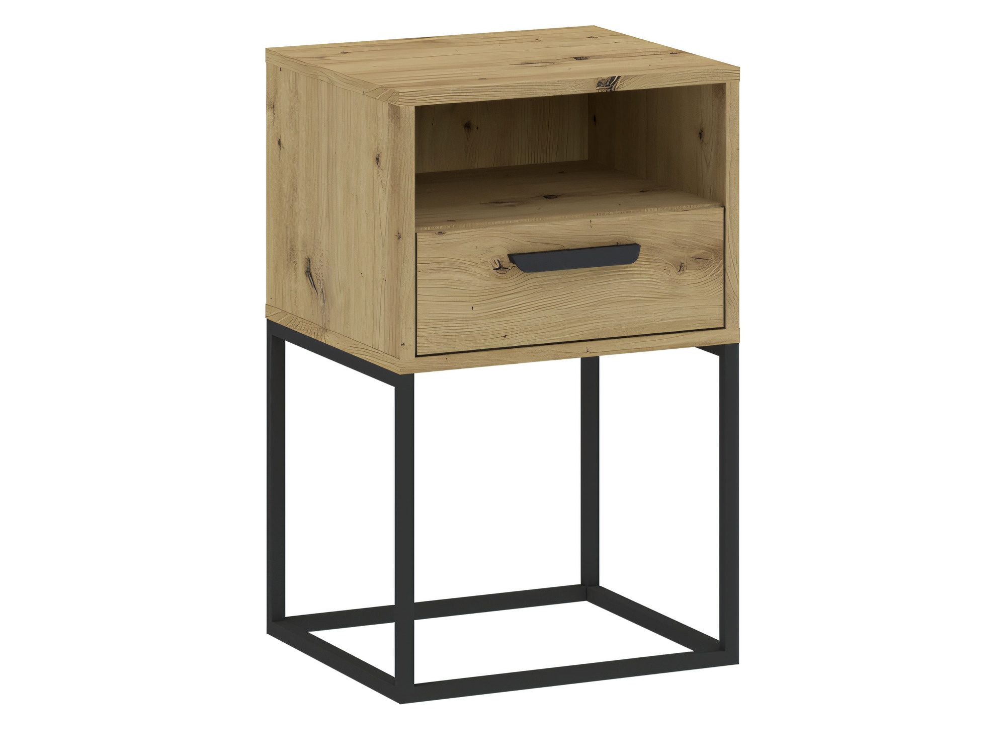 Noční stolek Cadello dub Artisan na vysoké podnoži