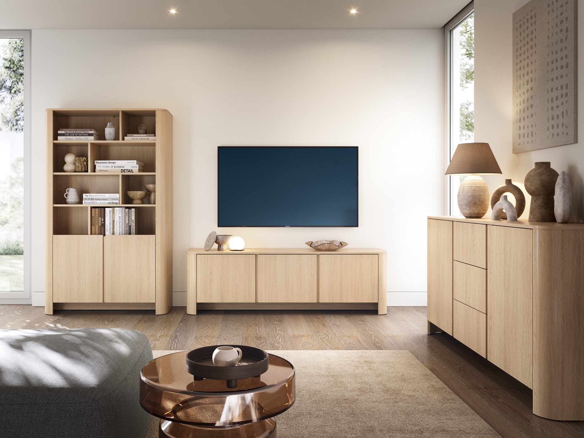 Kollektion Lavello Eiche Vicenza – Möbelset im Wohnzimmer