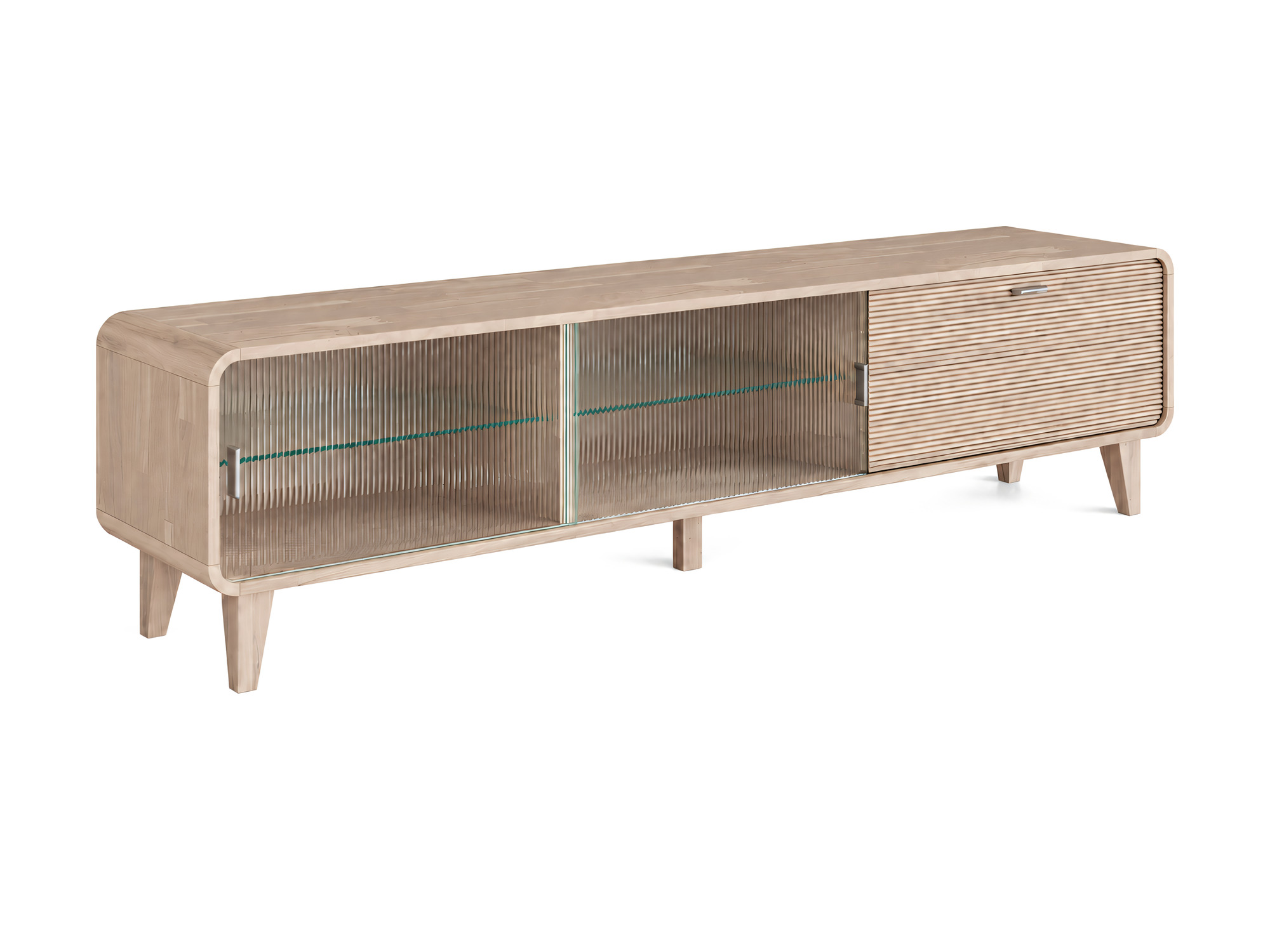TV-Lowboard Marvello 200 cm Eiche gebleicht