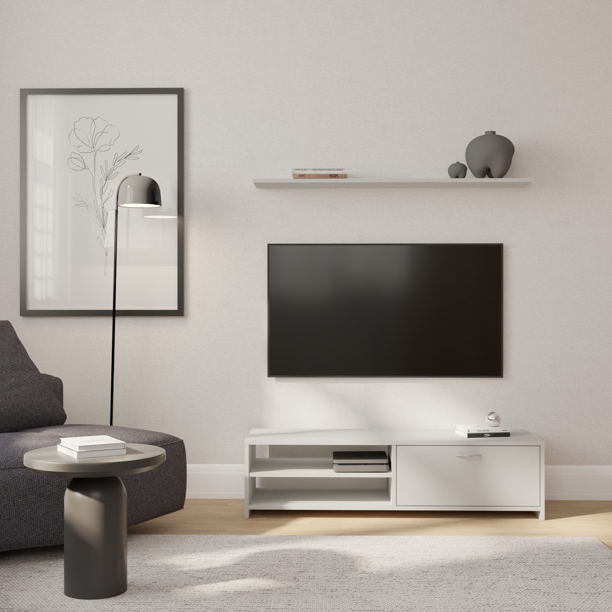 TV-Lowboard Domelio im Wohnzimmer-Ambiente
