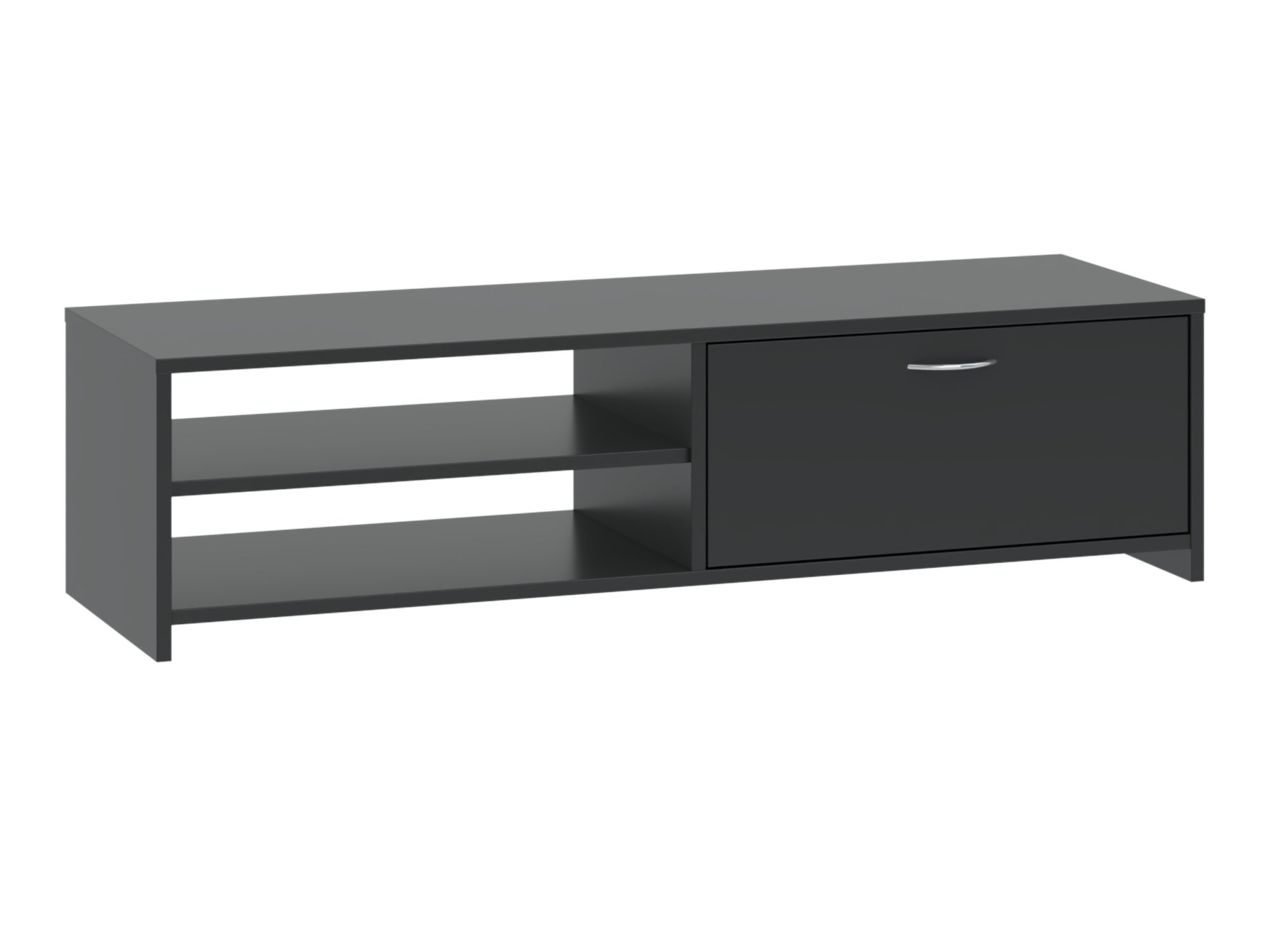 TV-Lowboard Domelio 120 cm schwarz in Schrägansicht