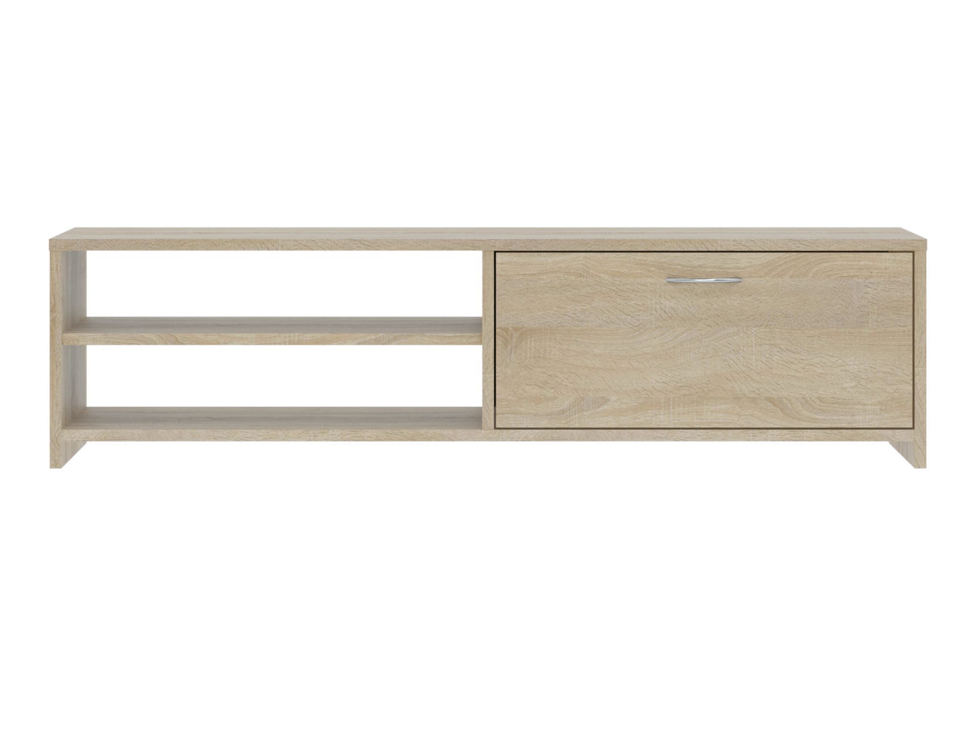 TV-Lowboard Domelio 120 cm Sonoma Eiche mit zwei offenen Fächern und Schublade