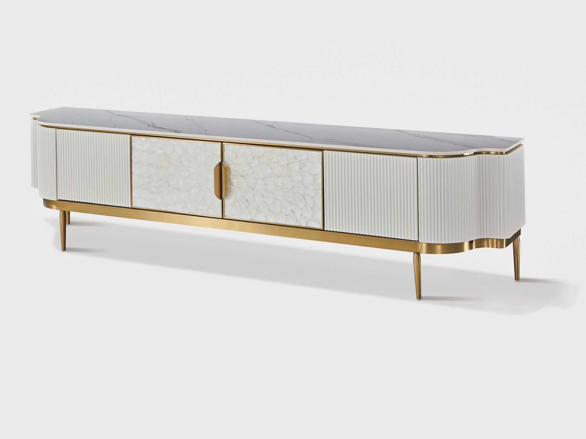 TV stolek Eleganza 200 cm – pohled z úhlu