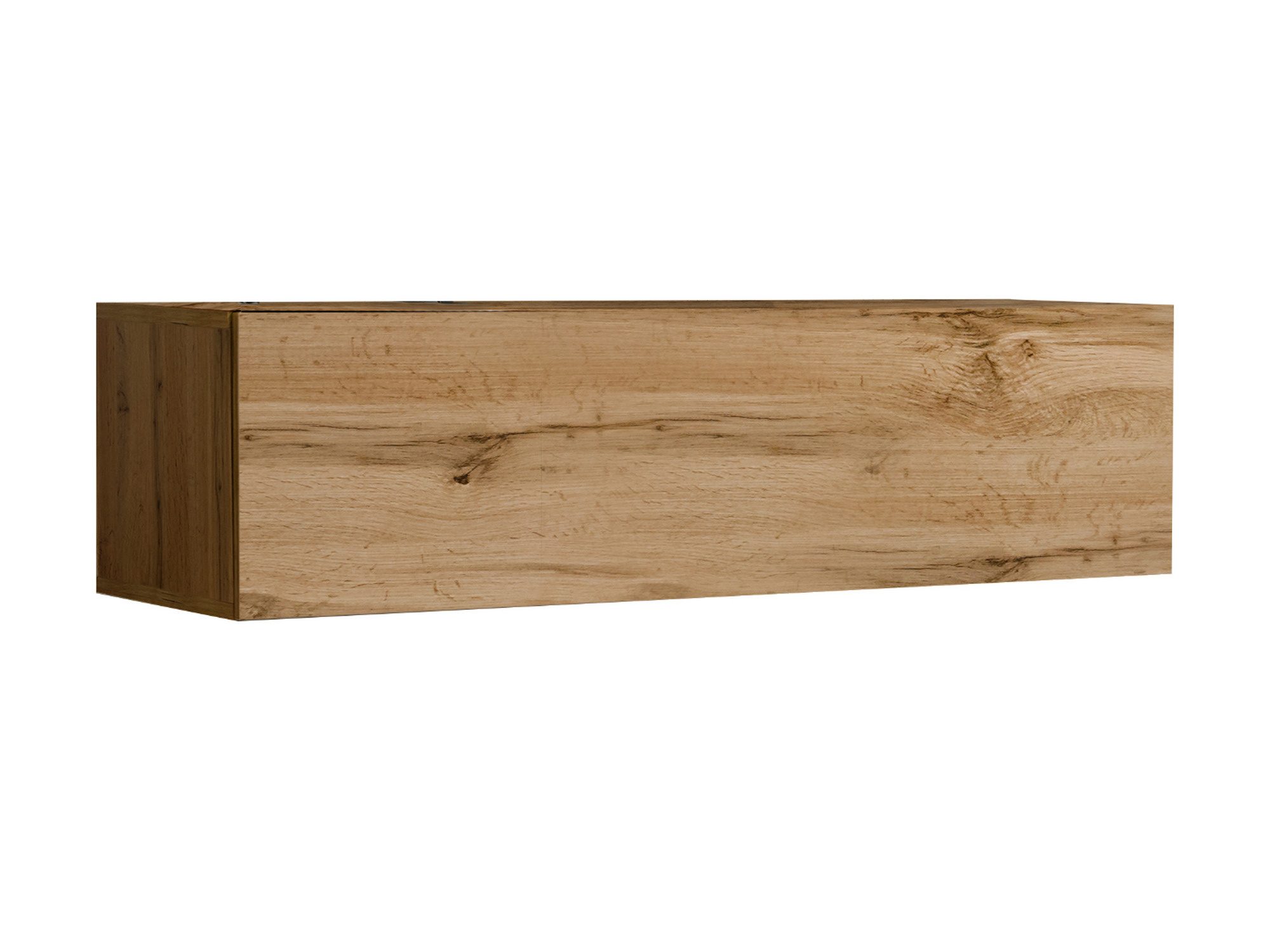 TV-Lowboard Kelmoro 120 cm Wotan-Eiche – geschlossene Klappe und linke Seite