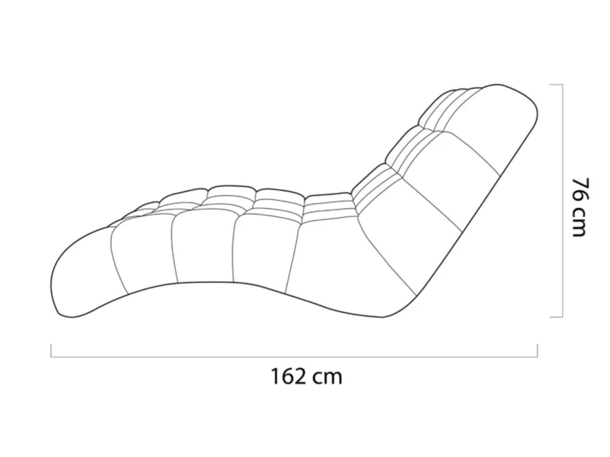 Szezlong Egovaro 162 cm – rysunek z wymiarami