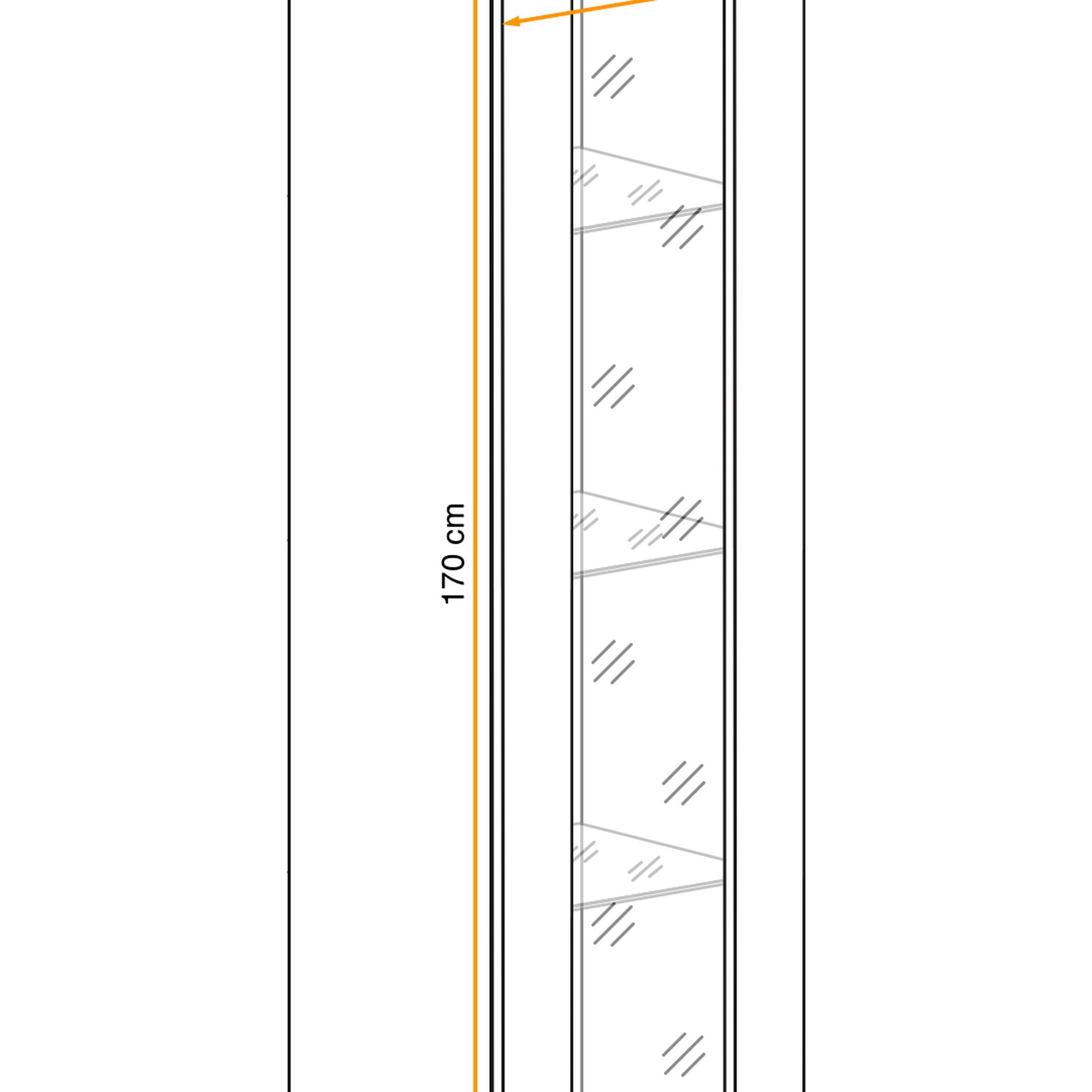 Rozměry vysoké závěsné skříňky Flavero 40 cm
